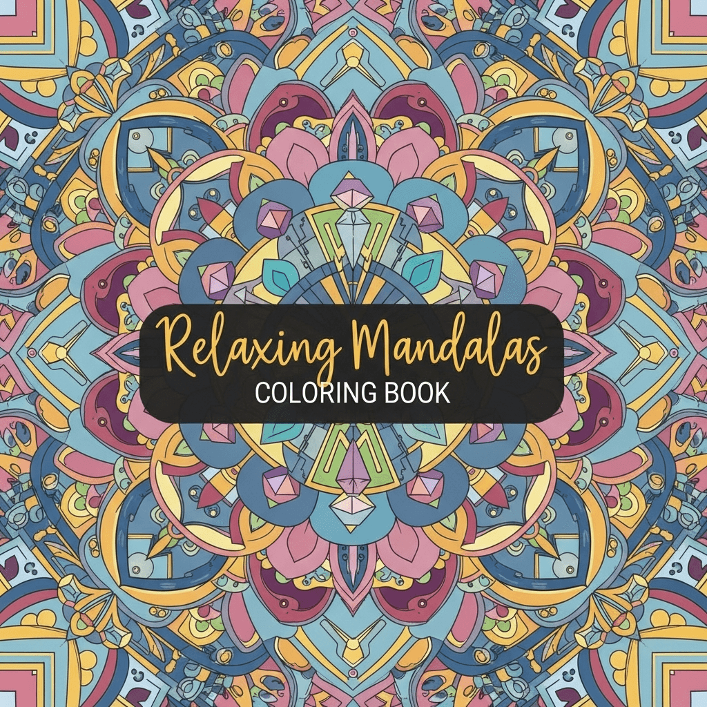 Relaxing Mandalas Coloring Book cover