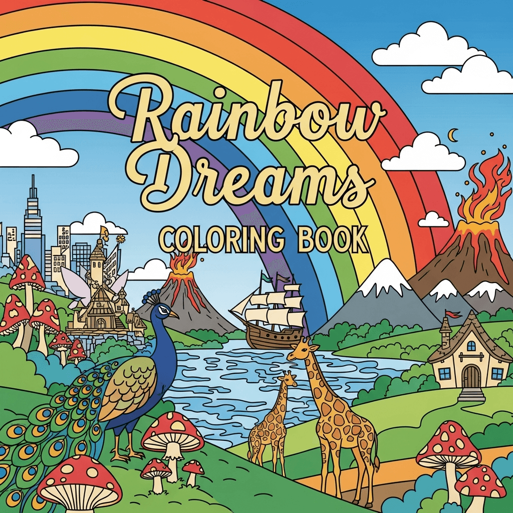 Rainbow Dreams Coloring Book cover