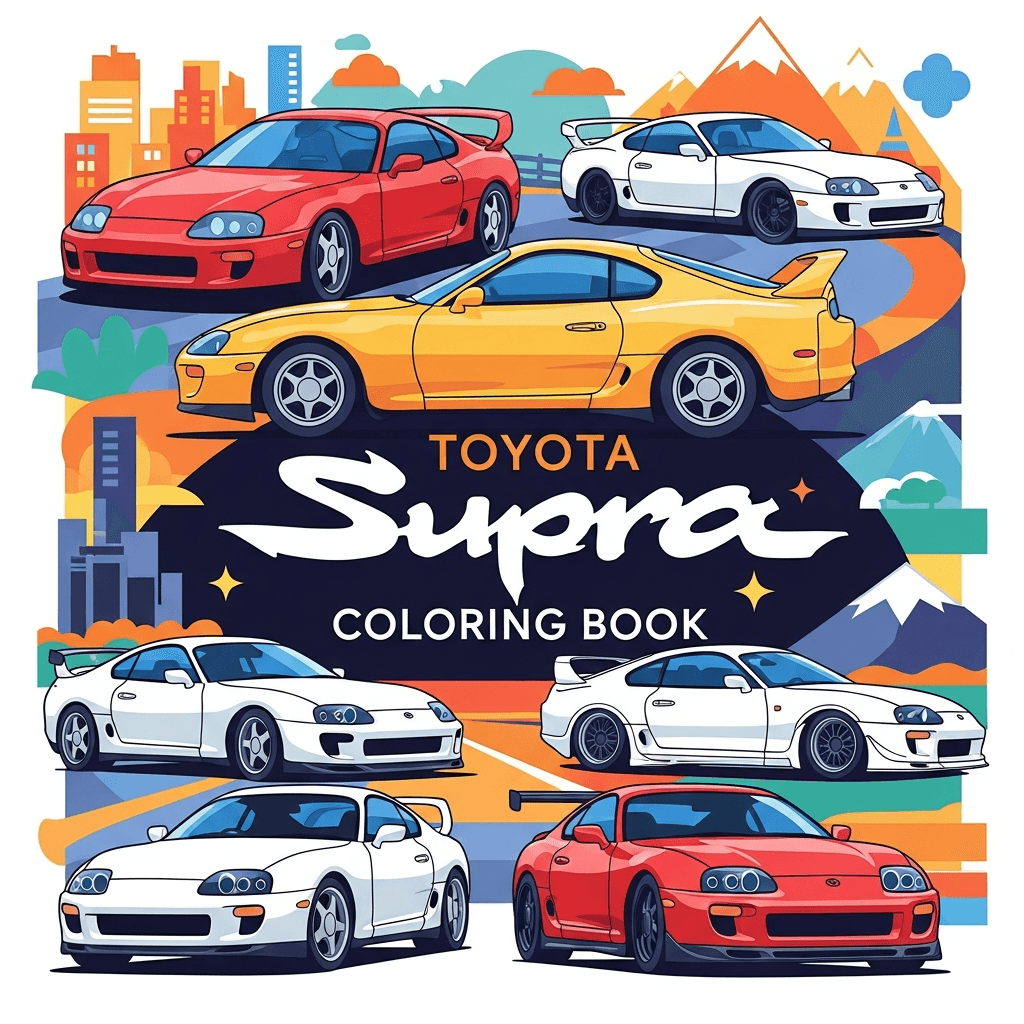 Toyota Supra Coloring Book cover