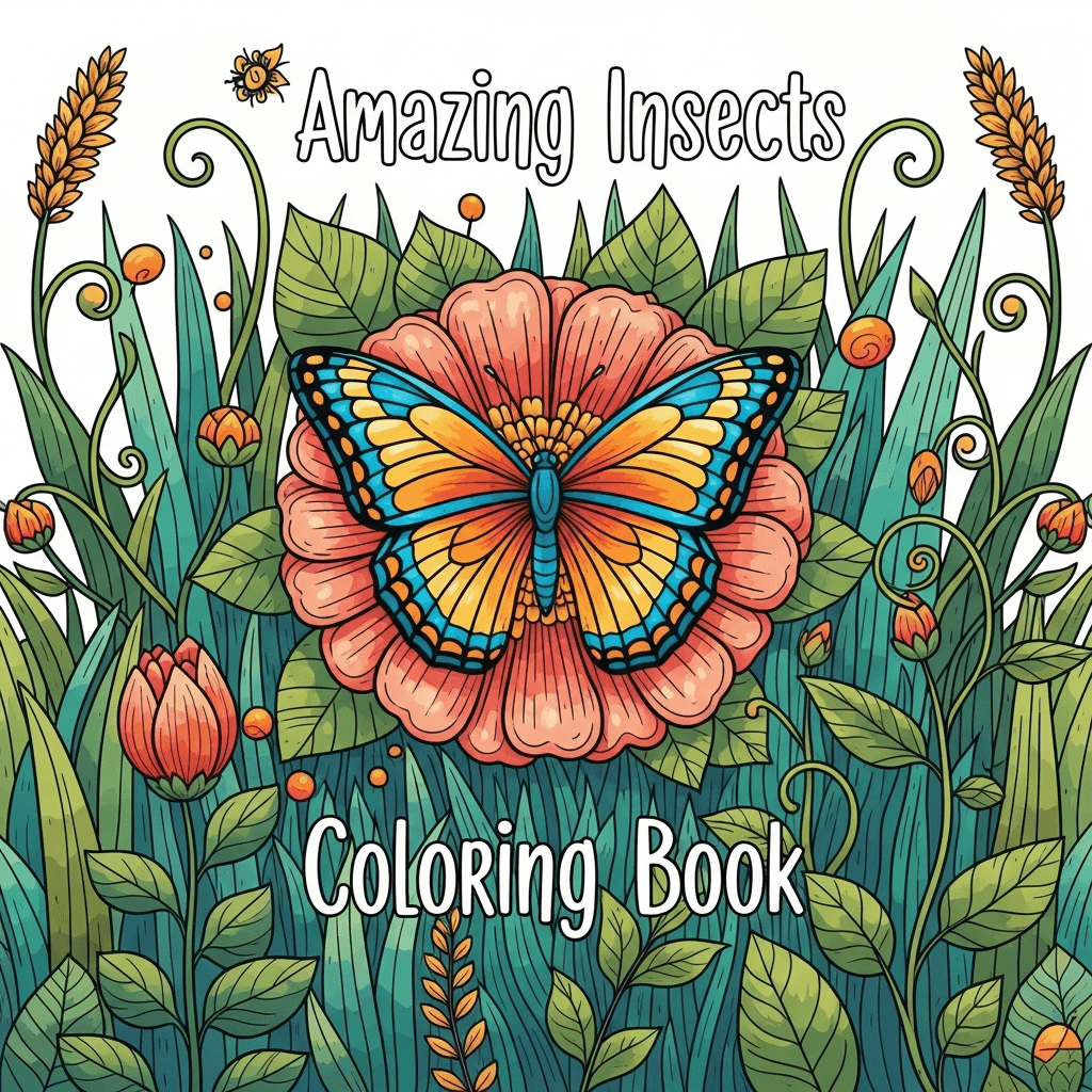 Amazing Insects Coloring Book cover