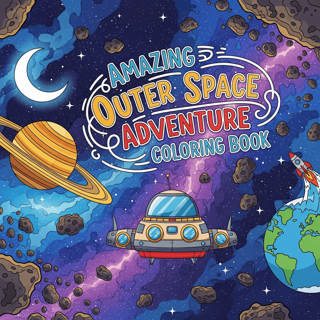 Amazing Outer Space Adventure Coloring Book cover