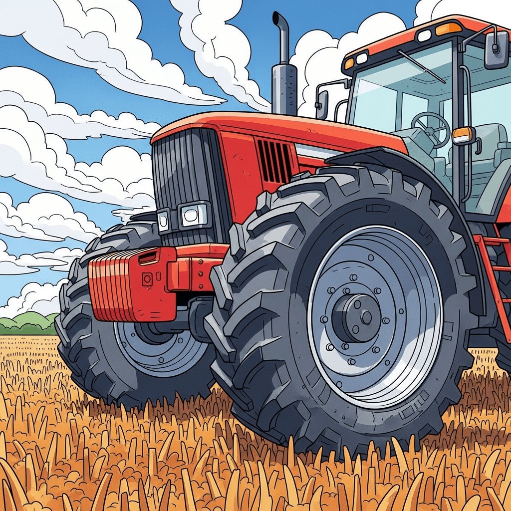 Rural Rigs & Farm Fun Coloring Book cover