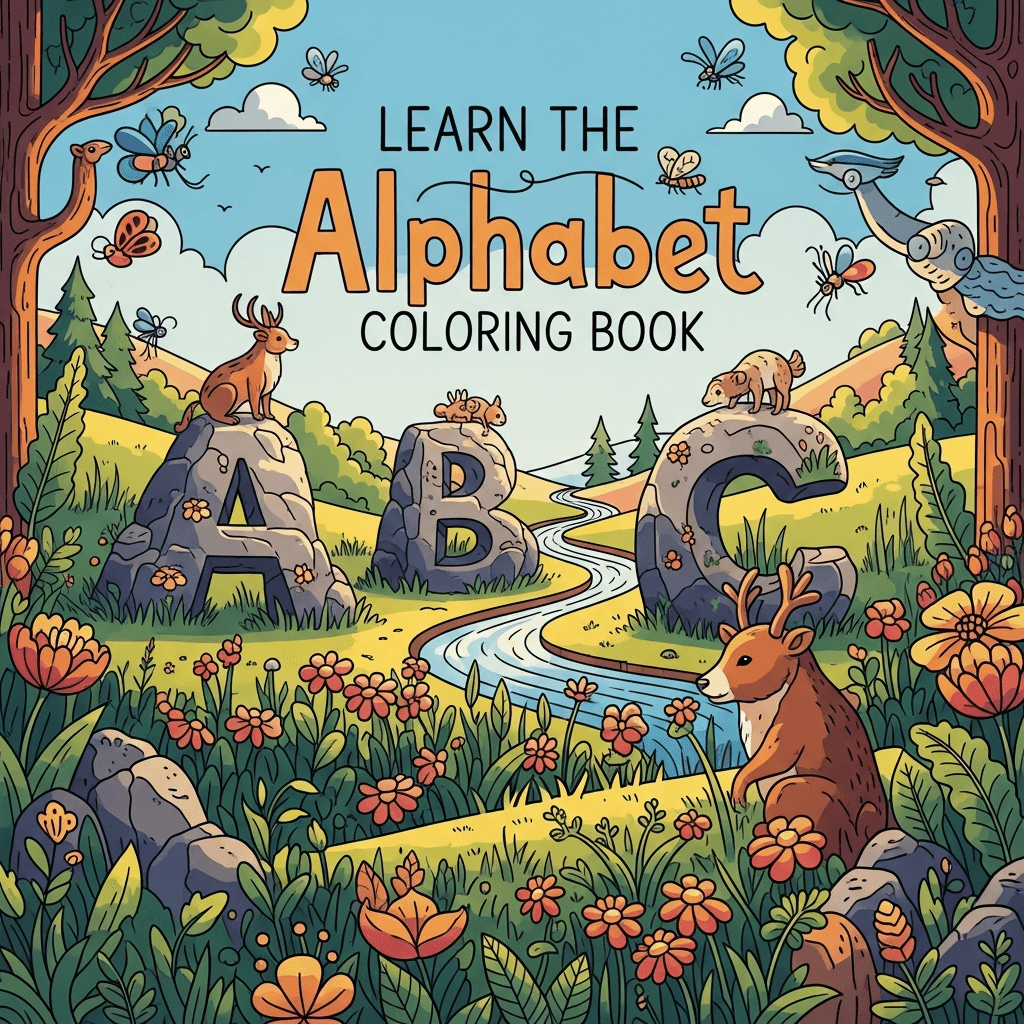 Learn the Alphabet Coloring Book cover