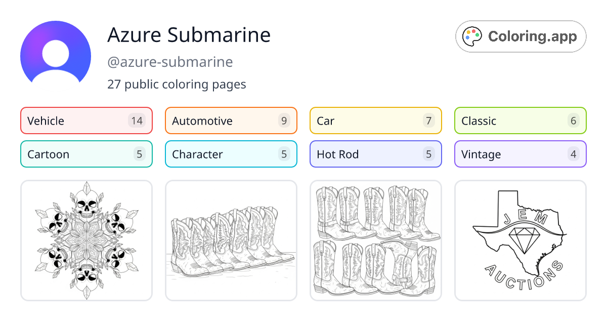 Azure Submarine (@azure-submarine) • Coloring.app