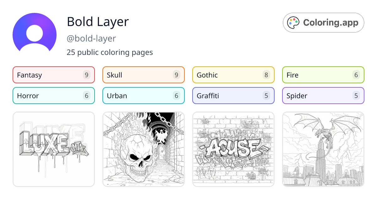 Bold Layer (@bold-layer) • Coloring.app