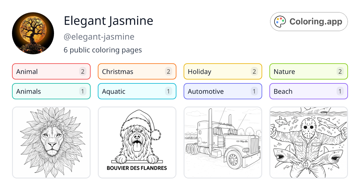 Elegant Jasmine (@elegant-jasmine) • Coloring.app