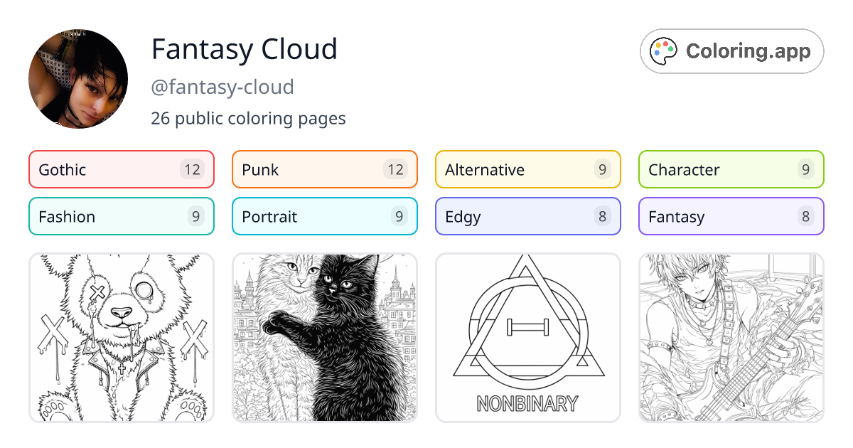 Fantasy Cloud (@fantasy-cloud) • Coloring.app