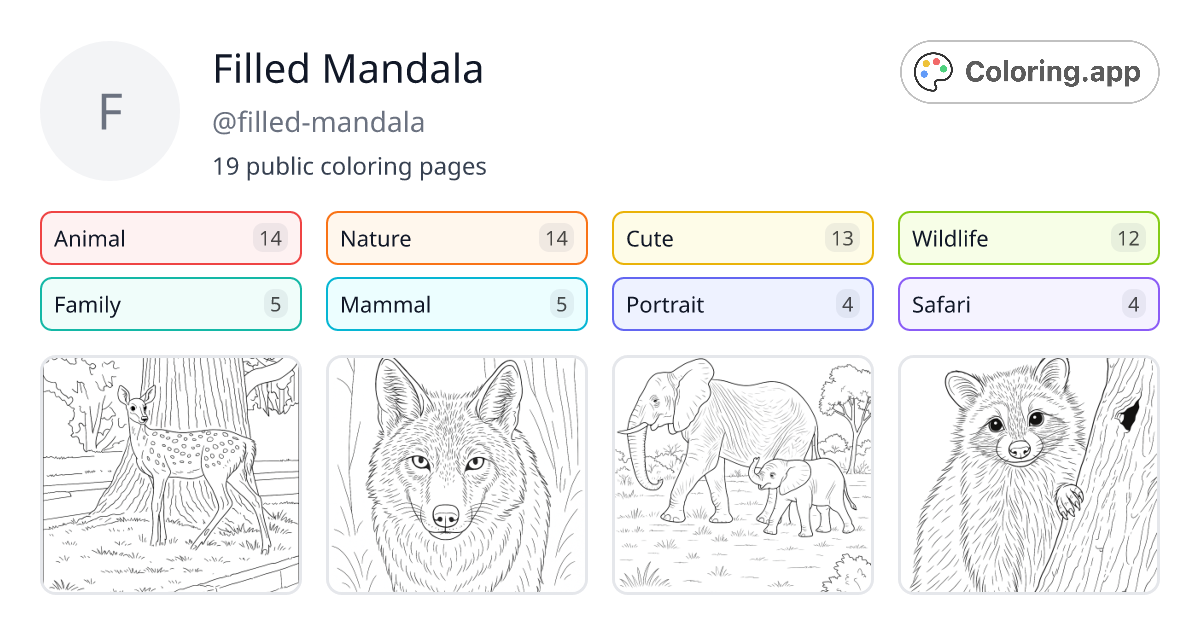 Filled Mandala (@filled-mandala) • Coloring.app