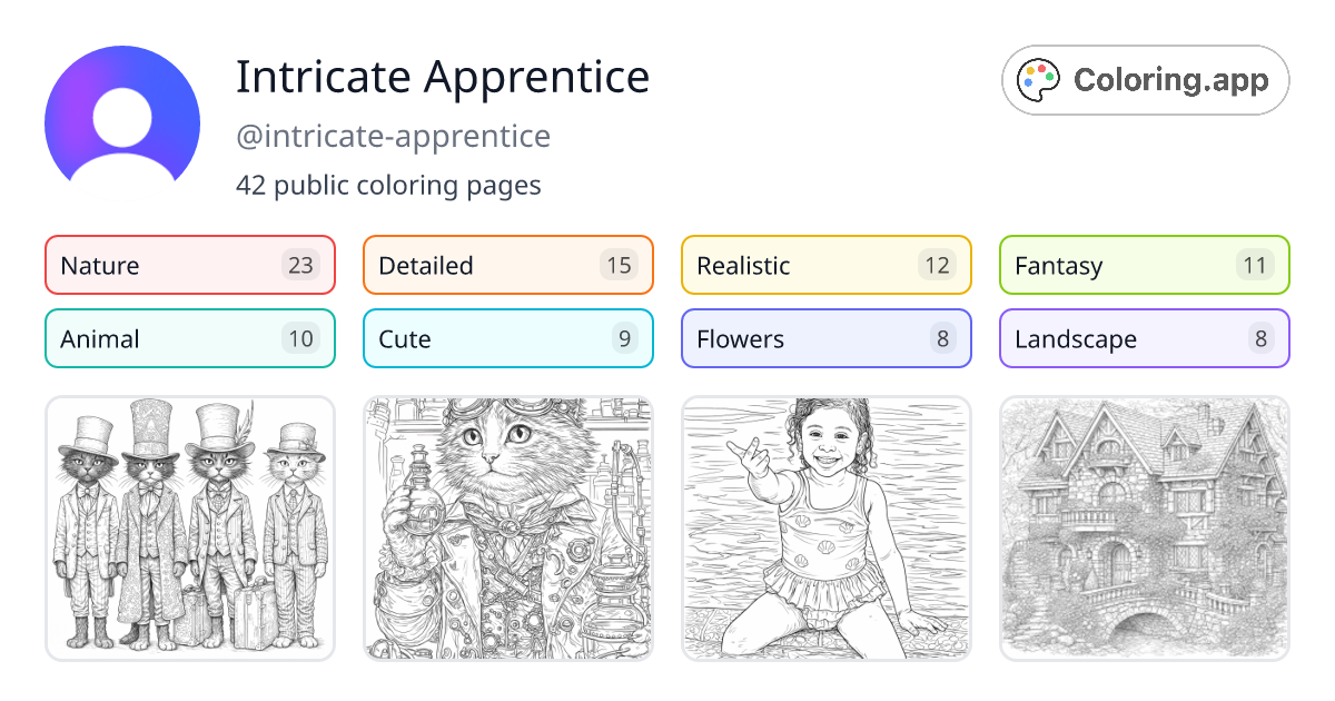 Intricate Apprentice (@intricate-apprentice) • Coloring.app