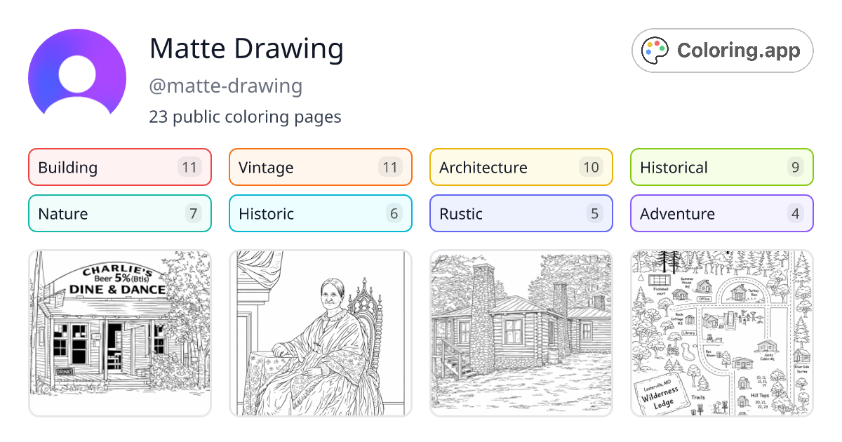 Matte Drawing (@matte-drawing) • Coloring.app