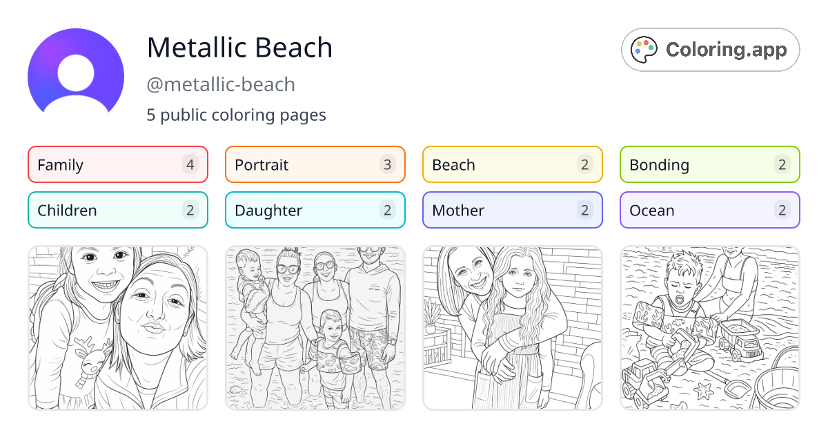 Metallic Beach (@metallic-beach) • Coloring.app