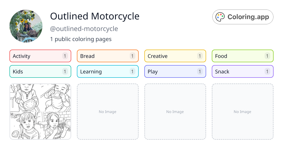 Outlined Motorcycle Outlined Motorcycle Coloring App