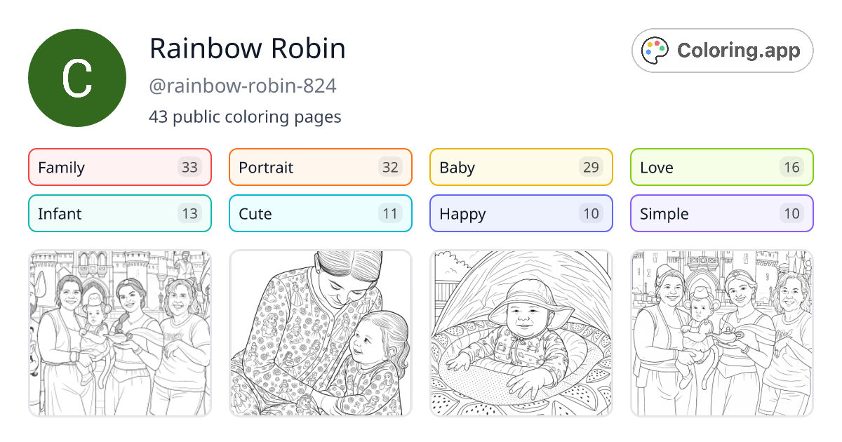 Rainbow Robin (@rainbow-robin-824) • Coloring.app