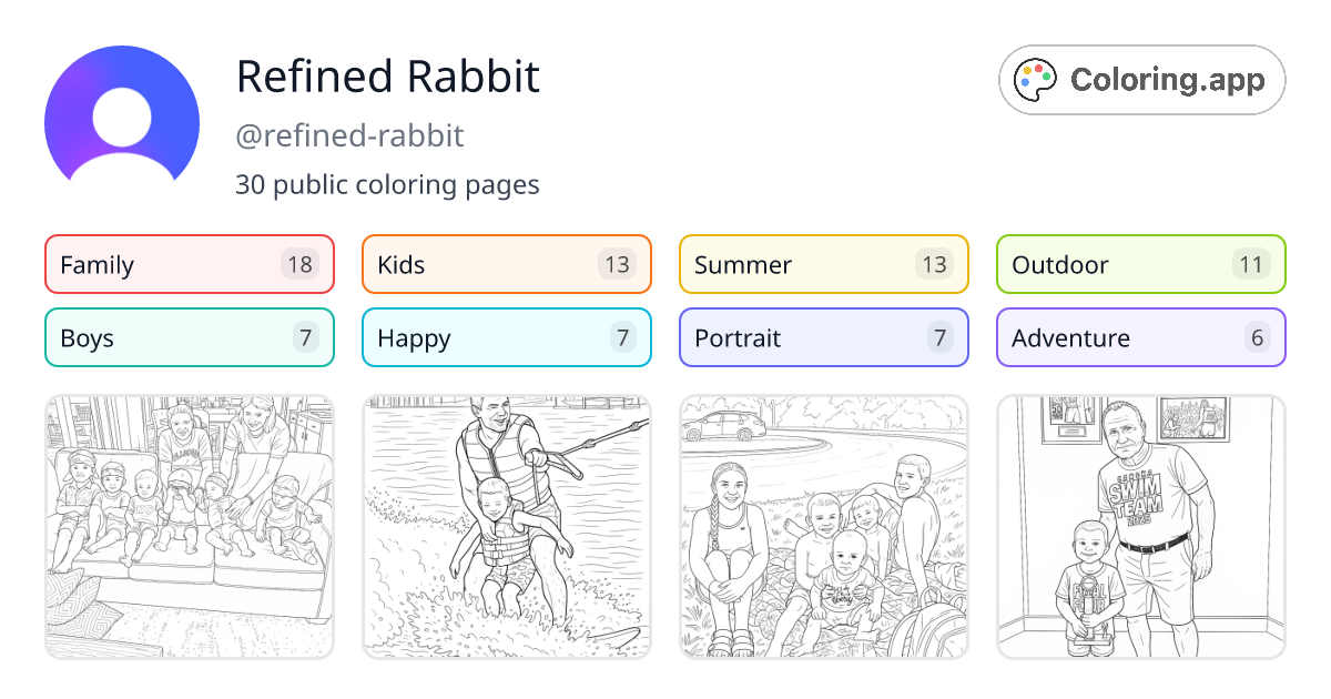 Refined Rabbit (@refined-rabbit) • Coloring.app