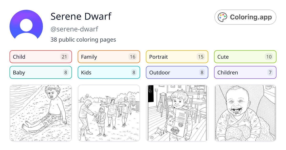 Serene Dwarf (@serene-dwarf) • Coloring.app