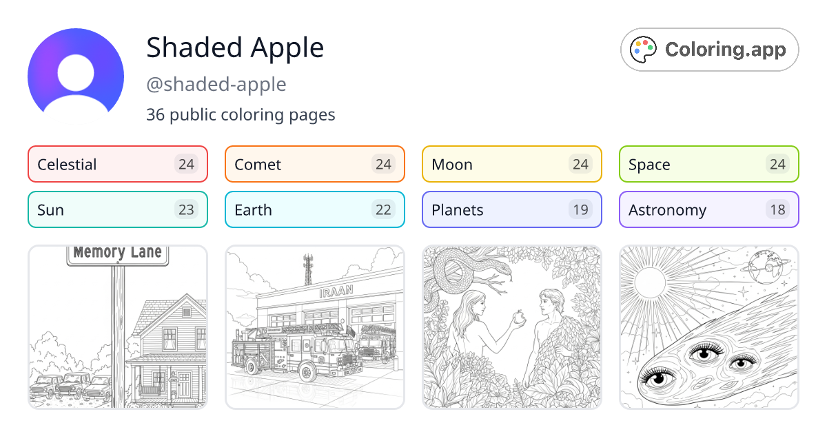 Shaded Apple (@shaded-apple) • Coloring.app